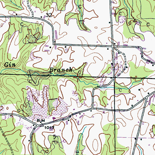 Topographic Map of Sand Pit New Hope Church Lake, AL