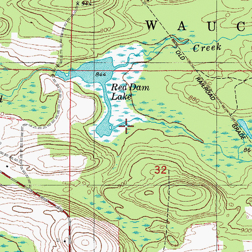 Topographic Map of Turners Creek, MI