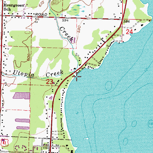 Topographic Map of Turtle Creek, MI