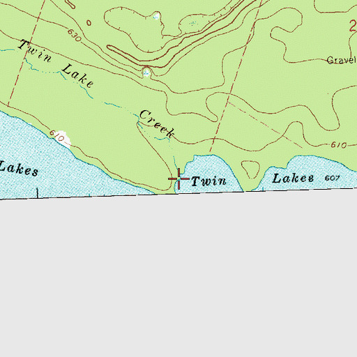 Topographic Map of Twin Lake Creek, MI