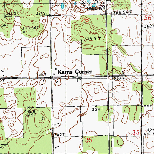 Topographic Map of Tyler School, MI