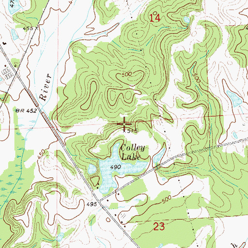Topographic Map of Bullock County, AL