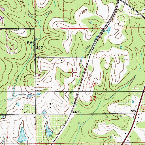 Topographic Map of Butler County, AL