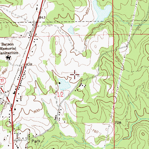 Topographic Map of Chambers County, AL