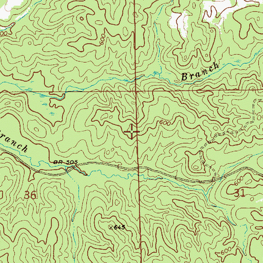 Topographic Map of Chilton County, AL