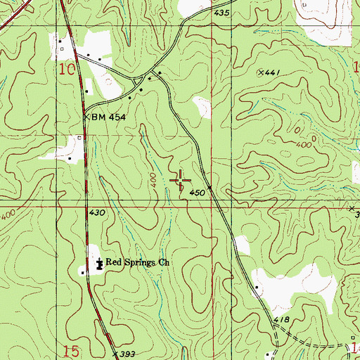 Topographic Map of Choctaw County, AL