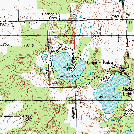 Topographic Map of Upper Lake, MI