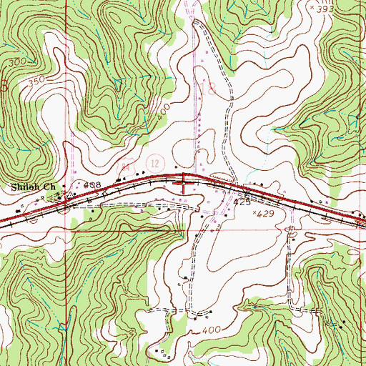 Topographic Map of Coffee County, AL