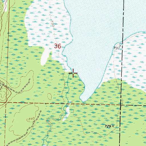 Topographic Map of Upper South Branch Thunder Bay River, MI