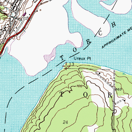 Topographic Map of Ureux Point, MI