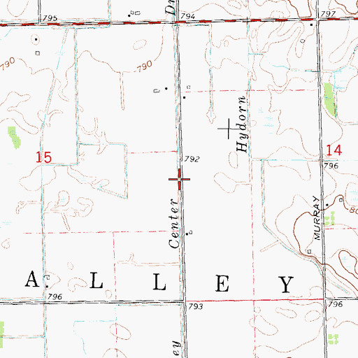 Topographic Map of Valley Center Drain, MI