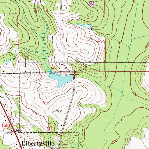 Topographic Map of Covington County, AL