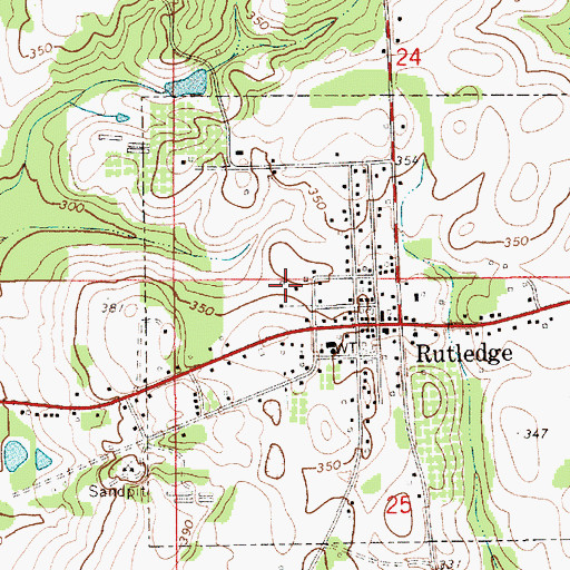 Topographic Map of Crenshaw County, AL