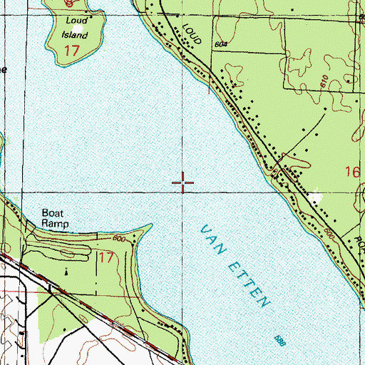 Topographic Map of Van Etten Lake, MI