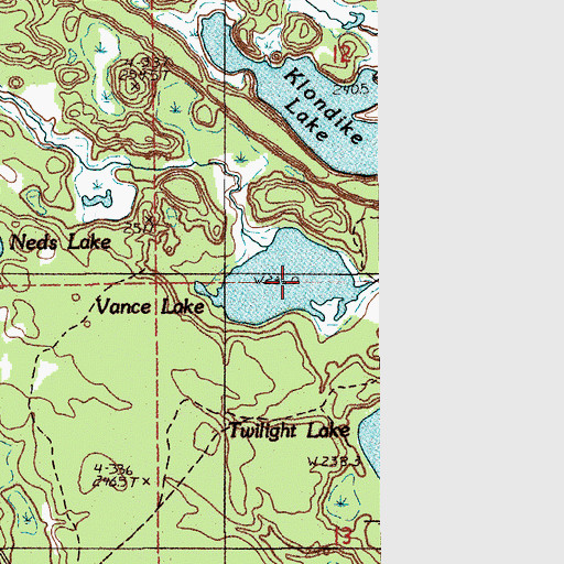 Topographic Map of Vance Lake, MI