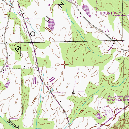 Topographic Map of DeKalb County, AL