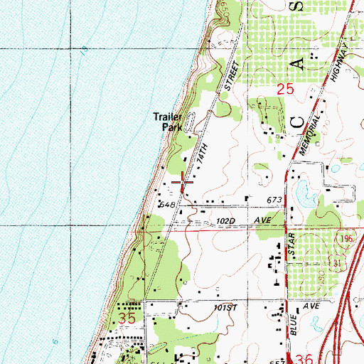 Topographic Map of Variety Park, MI