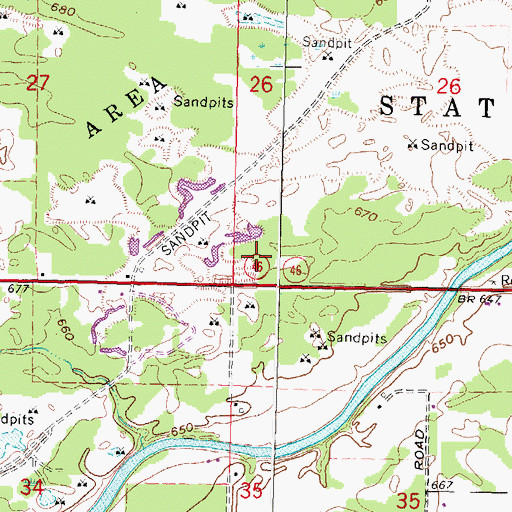 Topographic Map of Vassar State Game Area, MI