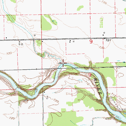 Topographic Map of Venison Creek, MI