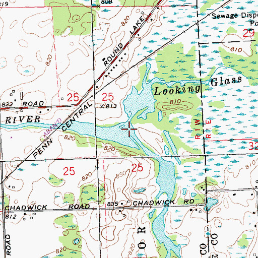 Topographic Map of Vermilion Creek, MI