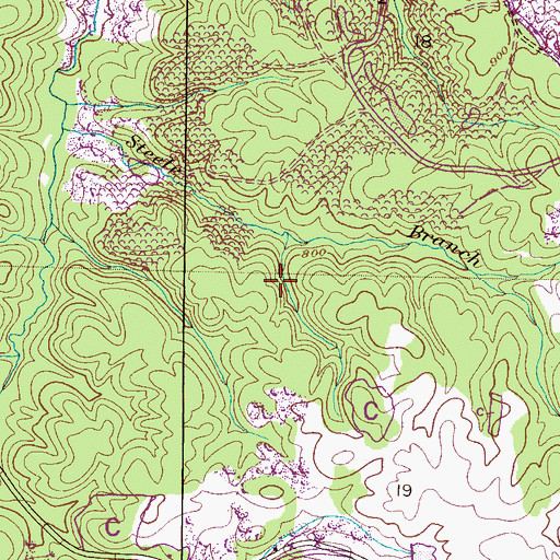 Topographic Map of Franklin County, AL