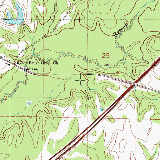 Topographic Map of Greene County, AL