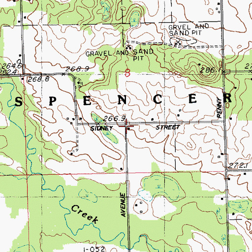 Topographic Map of Victory School, MI