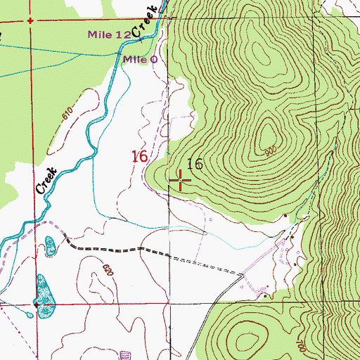 Topographic Map of Jackson County, AL