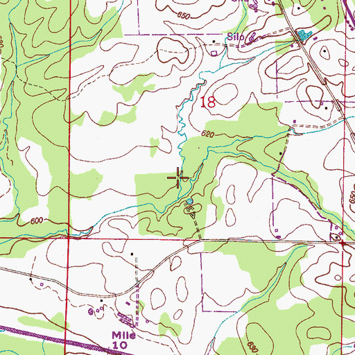 Topographic Map of Lawrence County, AL