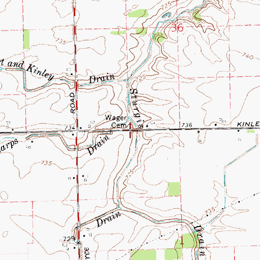 Topographic Map of Wager Cemetery, MI