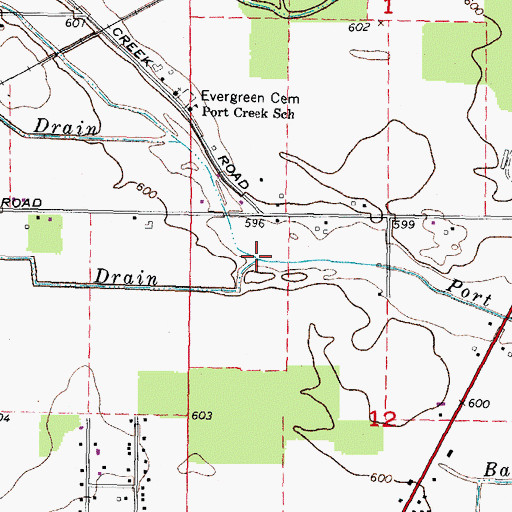 Topographic Map of Wager Drain, MI