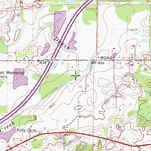 Topographic Map of Wagner Drain, MI