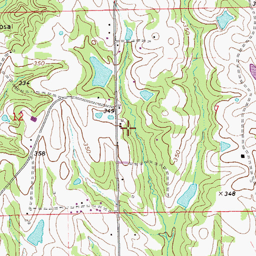 Topographic Map of Macon County, AL