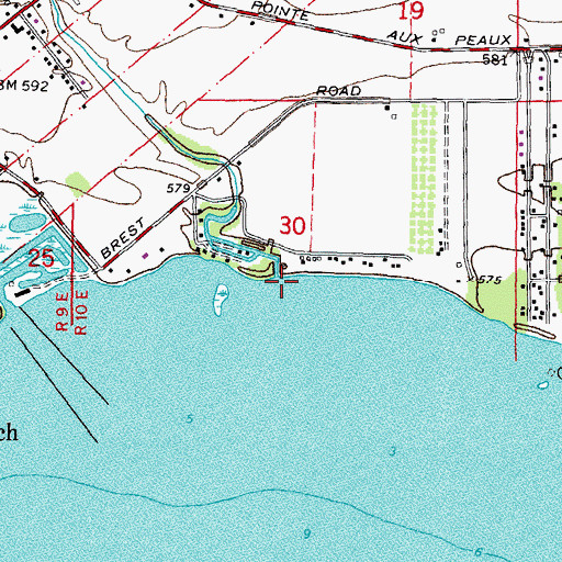 Topographic Map of Walker Drain, MI