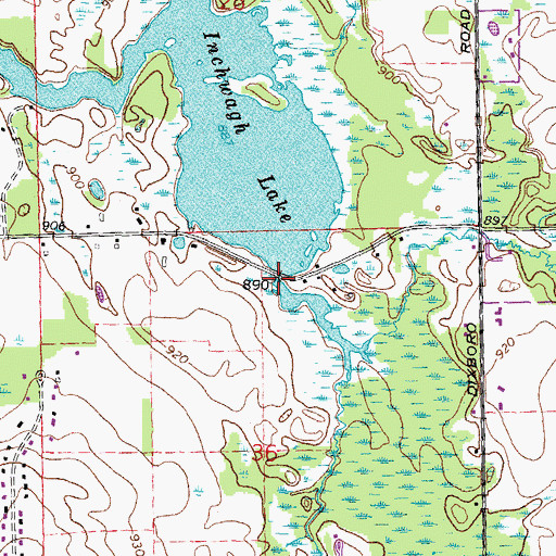 Topographic Map of Walker Drain, MI