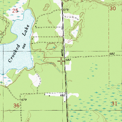Topographic Map of Walker School, MI