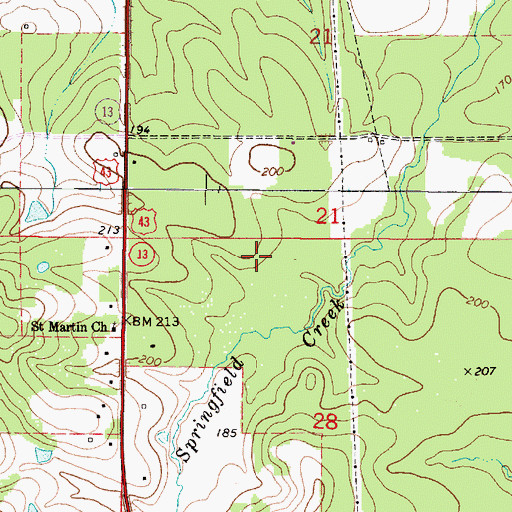 Topographic Map of Marengo County, AL