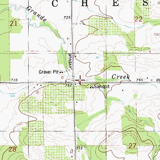 Topographic Map of Waller School, MI