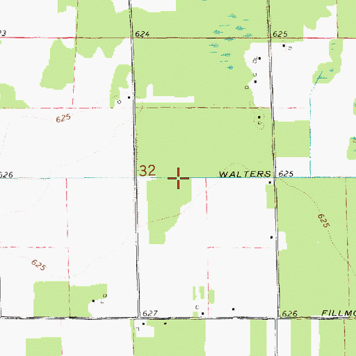 Topographic Map of Walters Drain, MI