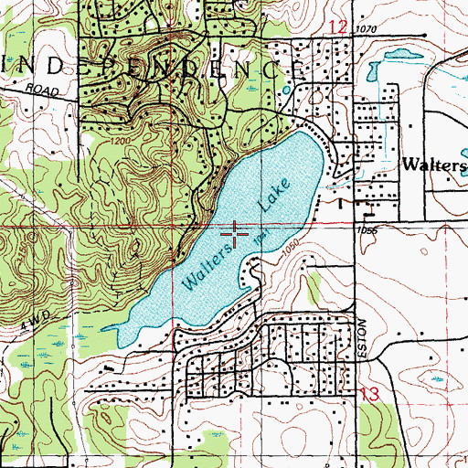 Topographic Map of Walters Lake, MI