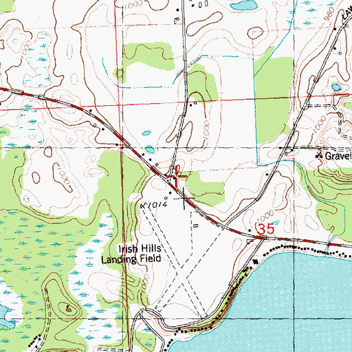 Topographic Map of Wamplers Lake School, MI