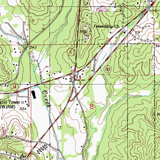 Topographic Map of Perry County, AL