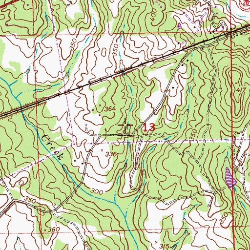 Topographic Map of Russell County, AL