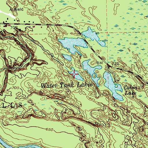 Topographic Map of Water Tank Lakes, MI