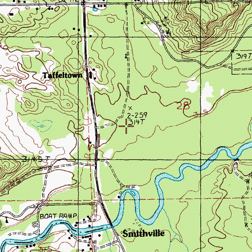 Topographic Map of Waterhole Creek, MI