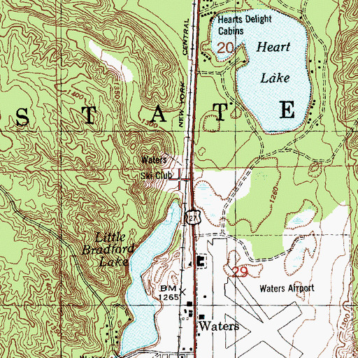 Topographic Map of Waters Ski Club, MI