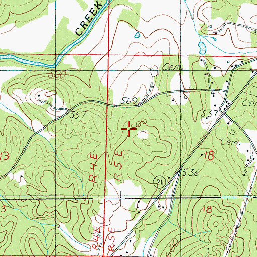 Topographic Map of Talladega County, AL