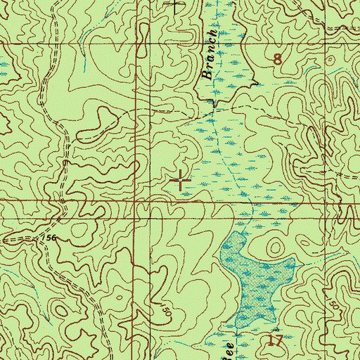 Topographic Map of Washington County, AL