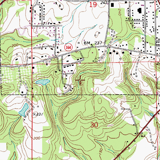 Topographic Map of Wilcox County, AL