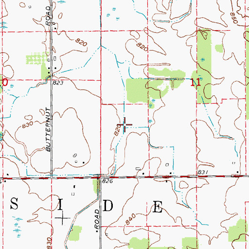Topographic Map of Weaver Drain, MI